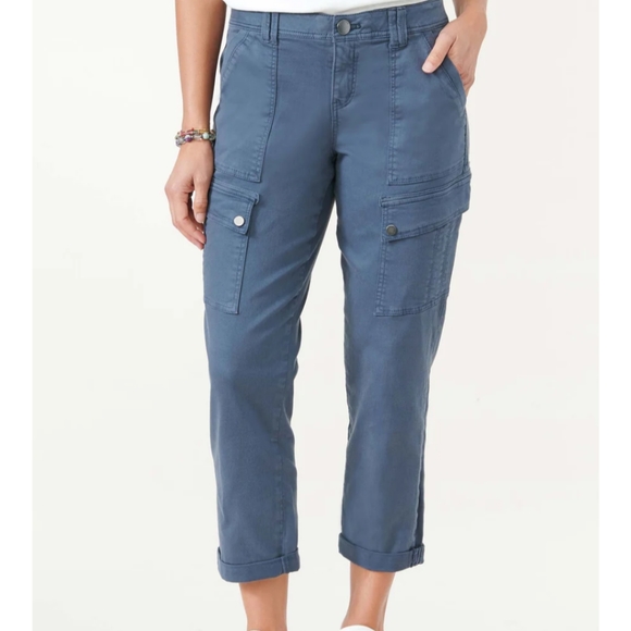 Democracy ab solutions Cabernet colored cropped utility pant - Picture 2 of 8